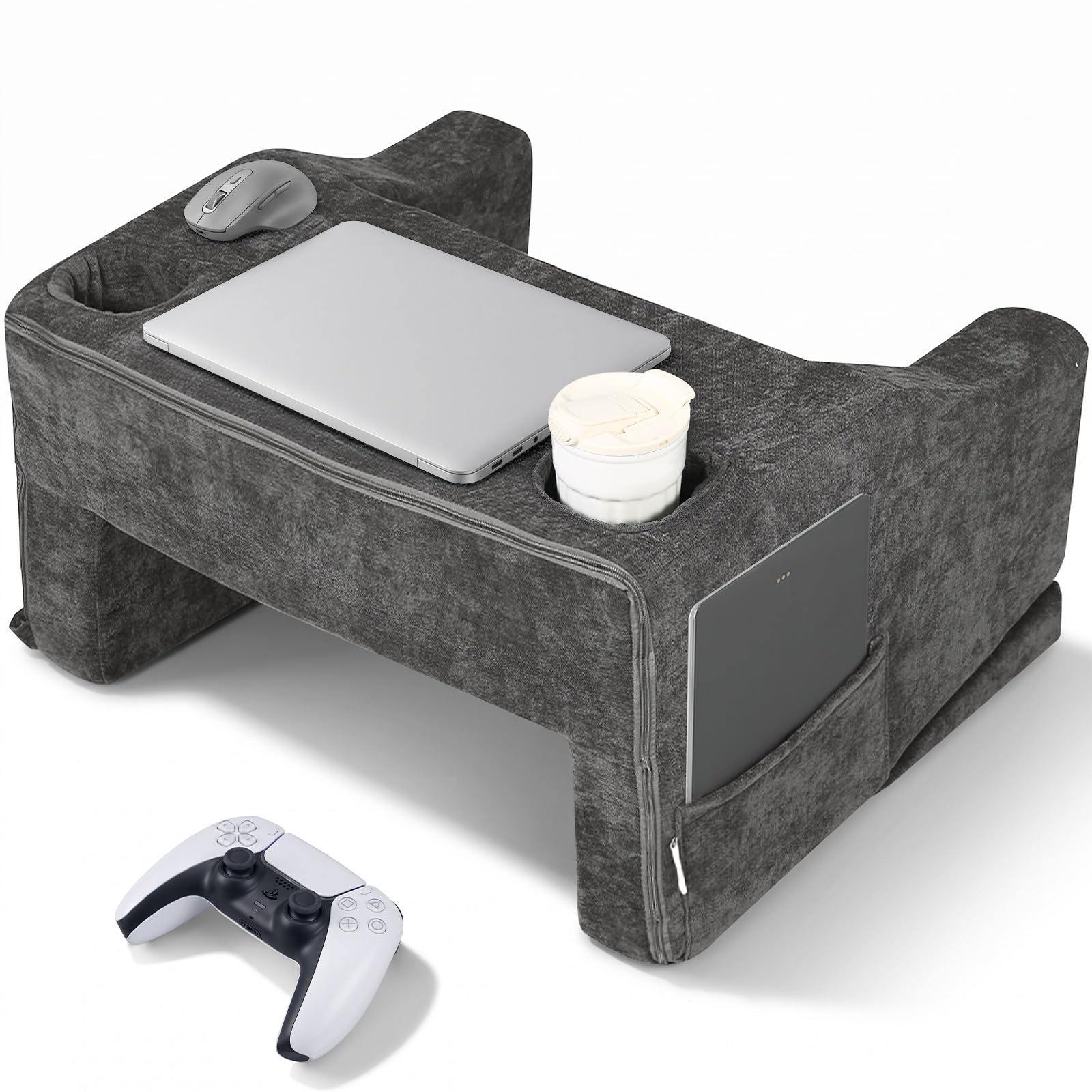 Lesekissen mit Armlehnen und Getränkehalter für Bett und Sofa