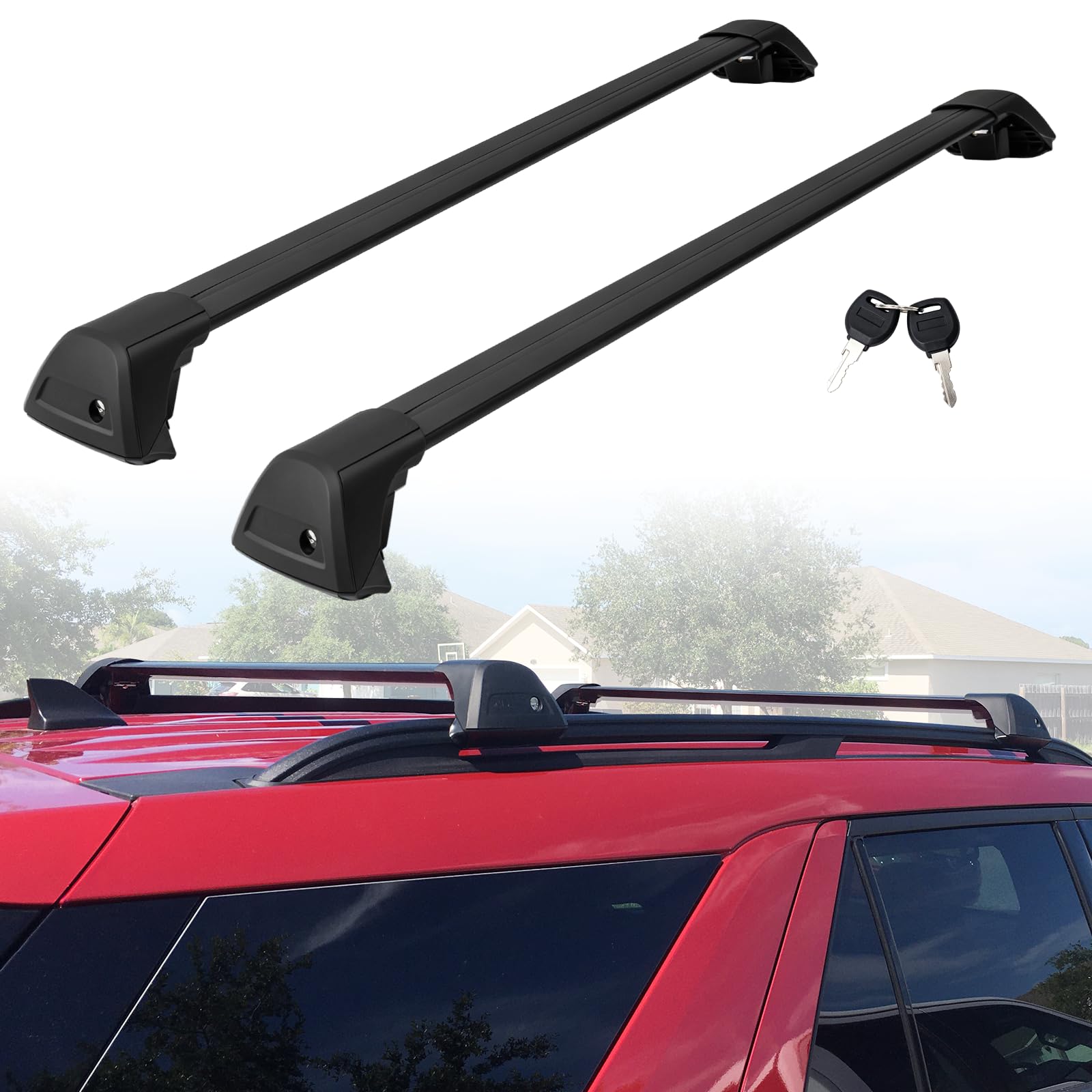 Amazon.com: Snailfly 220lb Roof Rack Cross Bars Customized Fit for