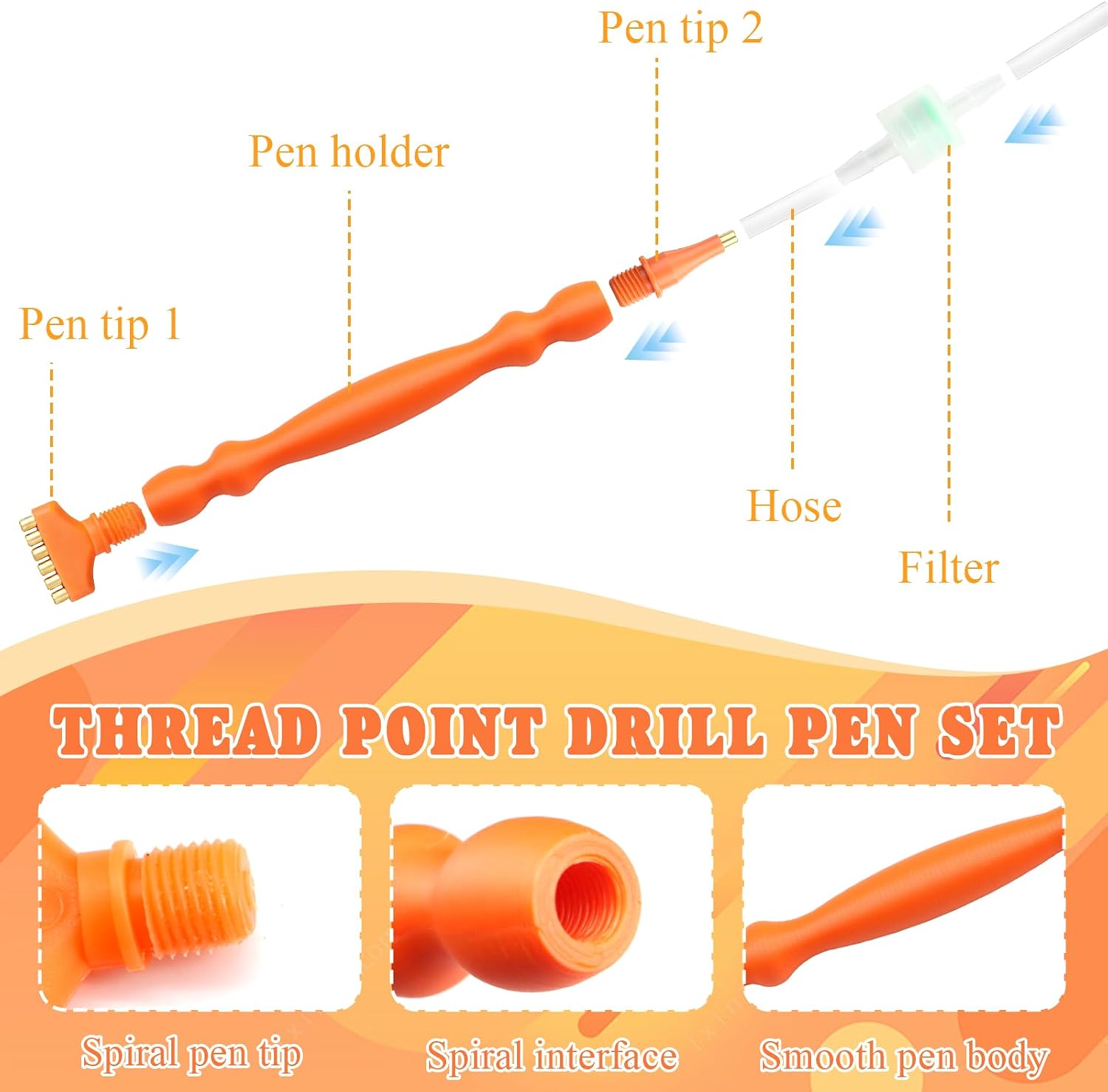2 Sets of Vacuum Diamond Art Pen Tools Include Diamond Art Pens, Filters and Multi-Head Replacement Heads, Suitable for Most Vacuum Diamond Painting Pen, Diamond Art Supplies Accessories