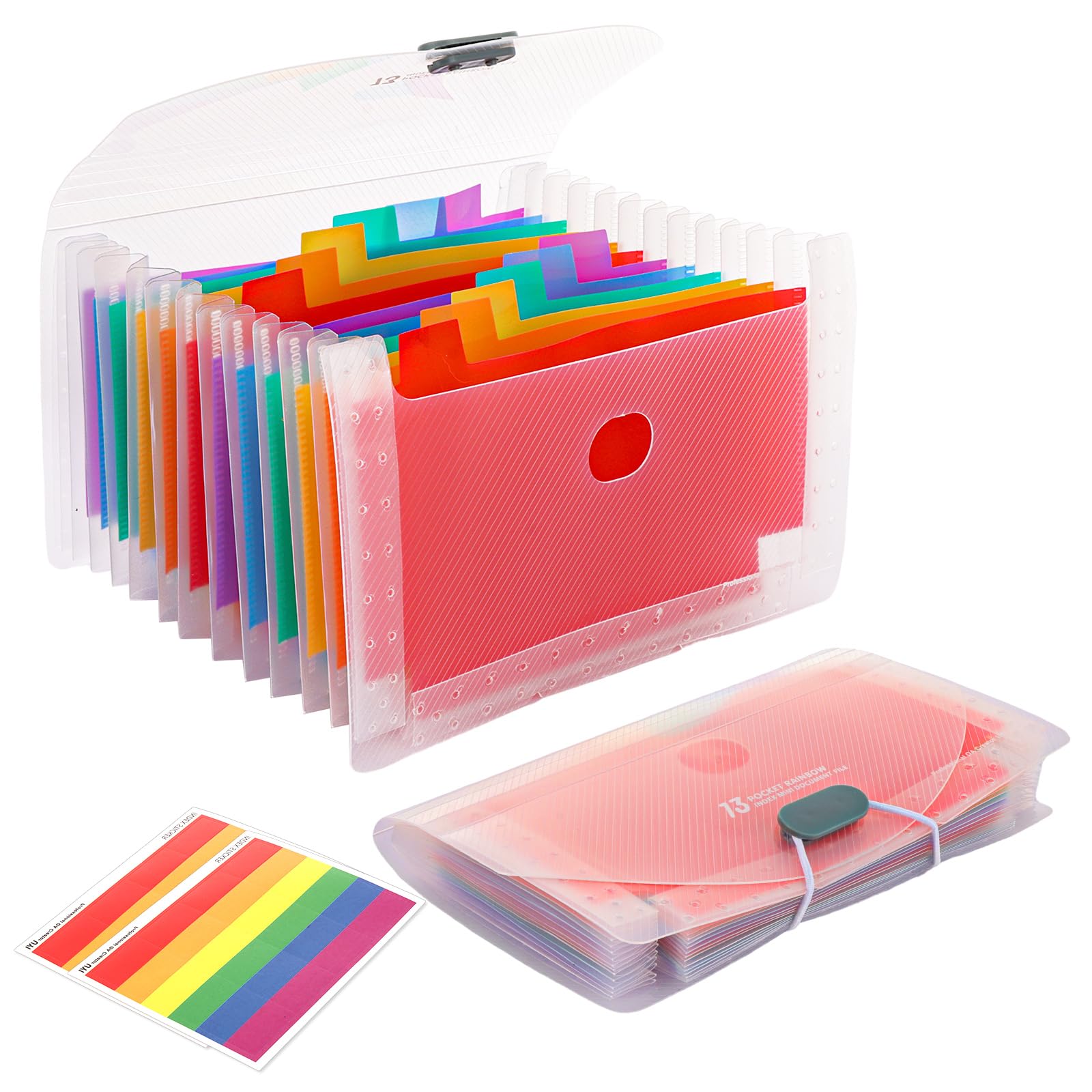 MEIDIV 10 Pack A6 Expanding File Folder, 13 Pockets Accordion File Organiser, Flash Card Holder Flashcard Organiser - Image 3
