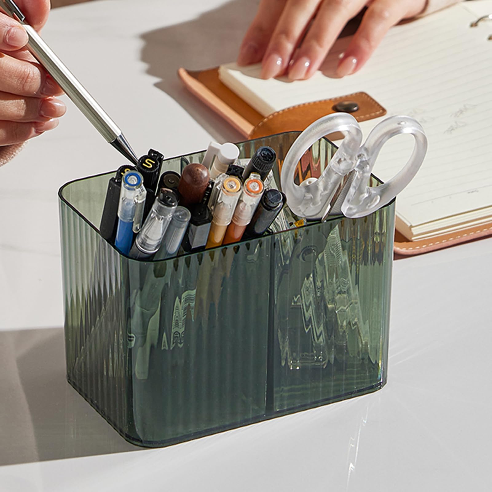 Veki Przezroczysty Dozownik wacików z pokrywką, cosmetics Container, Organizer łazienkowy na waciki i patyczki higieniczne, Pojemnik na Cotton Pad Cotton Swab Nici Beauty Eggs