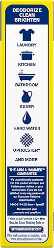 Miniatura 16 de ARM & HAMMER Washing Soda - Detergente en polvo y carbonato de sodio para lavado de ropa, neutralizador de olores