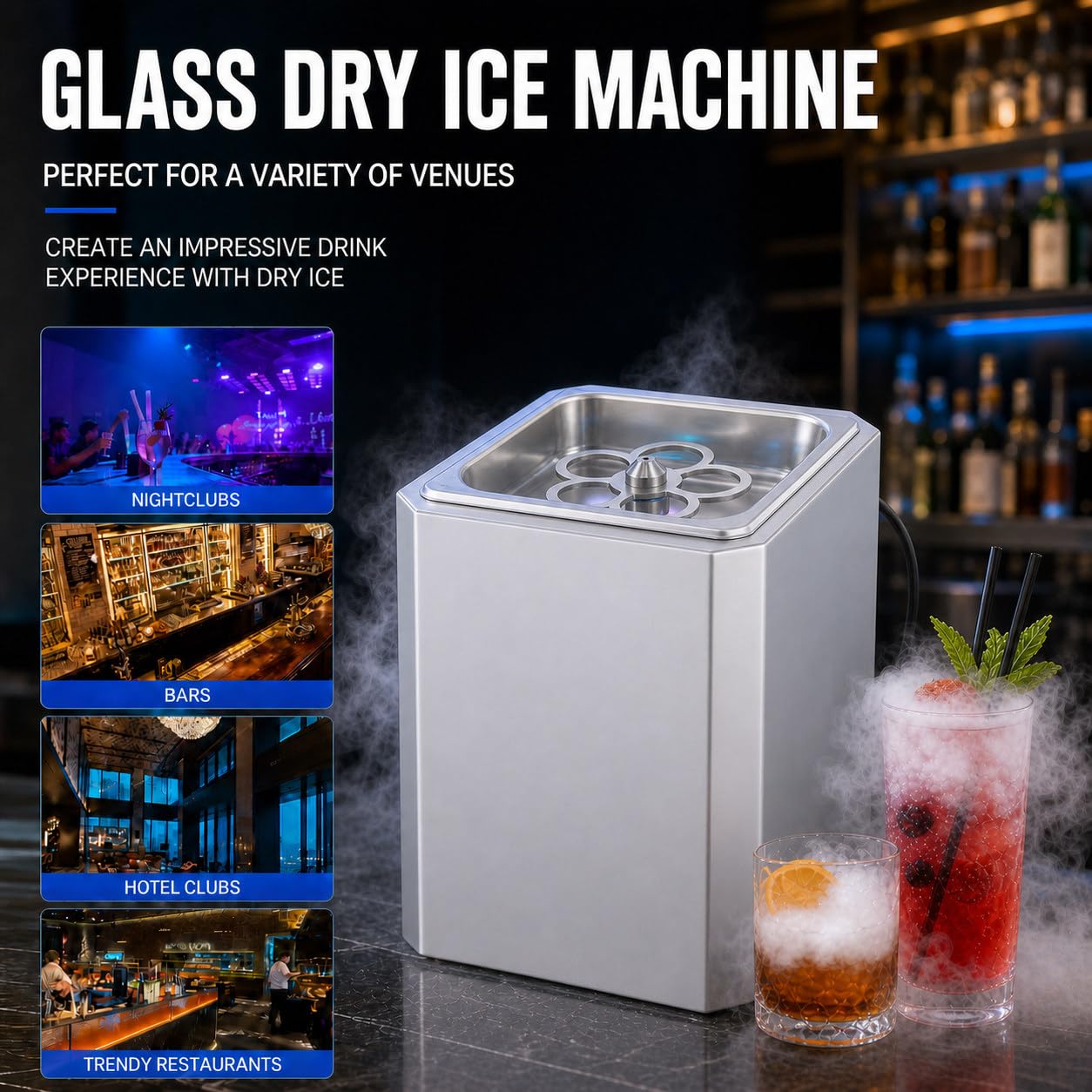 Glas-KüHler Mit Led-Licht Frostt GläSer Schnell In 6 Sekunden A