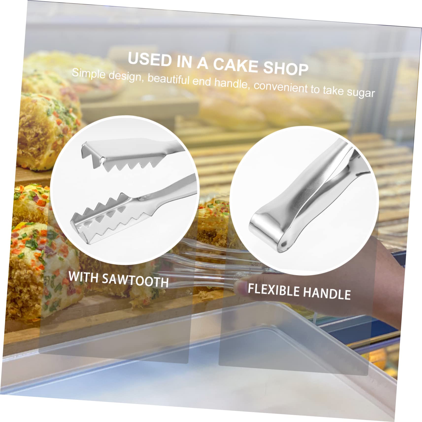 CIYODO 2 Pcs Ice Ball Clamps Portable Fruit Tongs for Serving Food Easy to Clean High Gloss Finish for Parties and Daily Use