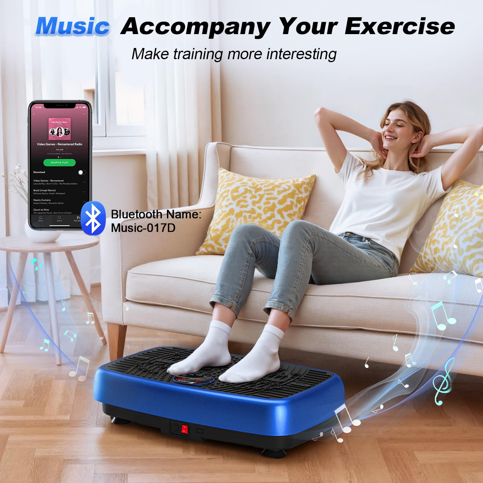 Máquina de ejercicio con placa de vibración, 120 velocidades, placa vibratoria de entrenamiento de cuerpo completo para drenaje linfático, pérdida de peso, capacidad de 450 libras, máquinas de