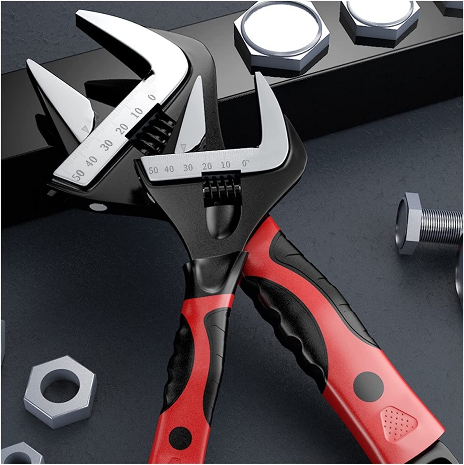 Llave Ajustable,Llave Ajustable,Llave Ajustable Llave Inglesa De Acero Inoxidable Mini Tuerca Llave Herramientas Manuales (Color : 6inch) (Color : 12inch)