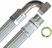 Tubo Flessibile Rinforzato Acciaio Inox | 3/4 X 3/4 DN19 | Per Acqua, Olio E Aria | Temperature -20°C To +90°C - Foto 2