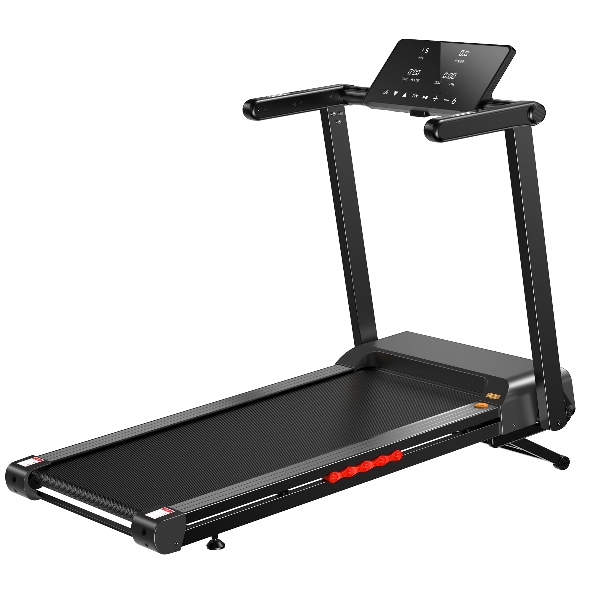 Laufband für Zuhause Klappbar mit 15%-18% Automatischer Steigung,3.0-4.5HP (14-16km/h) Laufband Klappbar,12 HIIT,LED-Display,Laufbänder APP,Pulsmessung,136KG,Platzsparend für Home & Büro