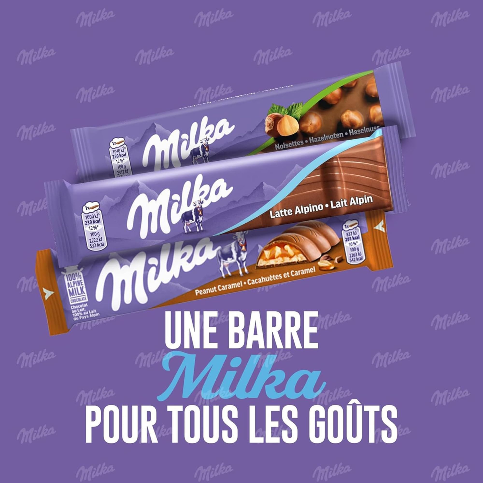 Milka - Barre Chocolat au Lait et Noisettes Entières - 30x45g