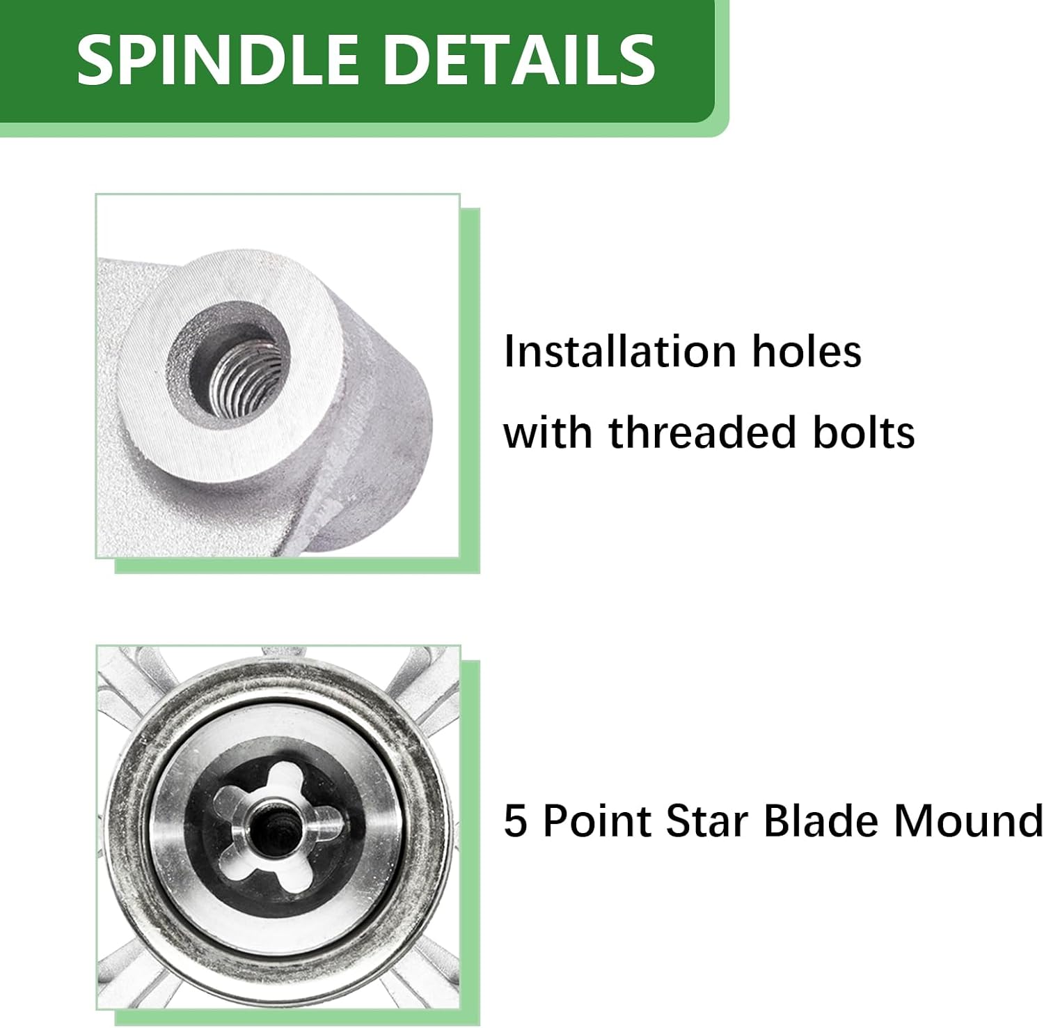 187292 587819701 Spindle Assembly with 195945 Pulley for 42" 46" 48" 54" Mower Decks Fit for Husqvarna YTH22V46 YTH24V48 YTH24k54, Craftsman YS4500, YT4000, Replaces OEM 532187292 587819701
