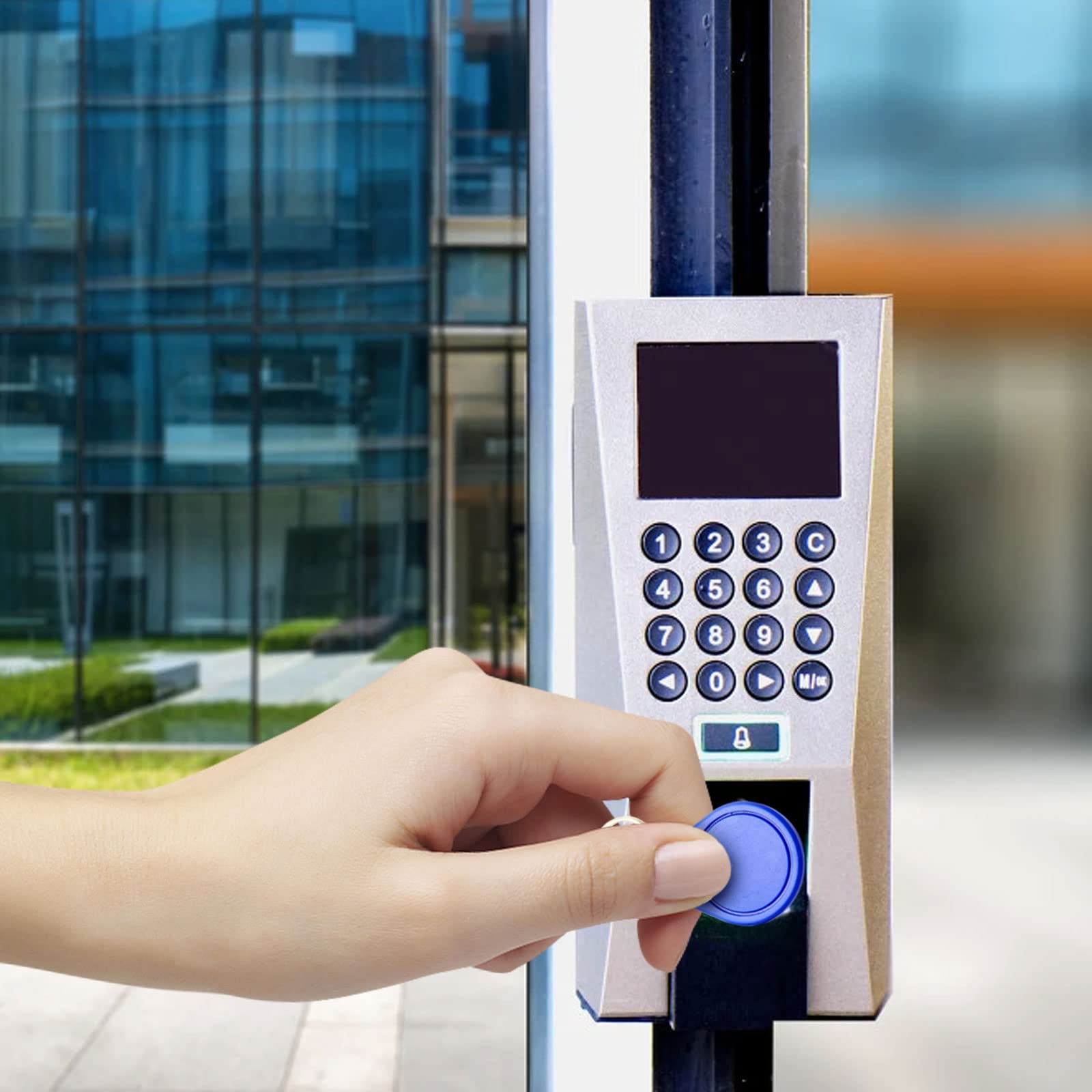Tarjeta de llave IC RFID proximidad azul 13,56 MHz UID solo lectura llavero Control de acceso