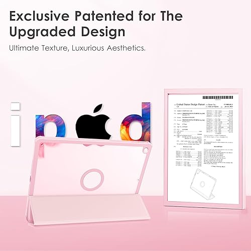 Miniatura 3 de DTTOCASE - Funda para iPad de 9, 8 y 7 generación de 10.2 pulgadas (versión 202120202019), parte trasera mate, funda de marco de TPU soporte para