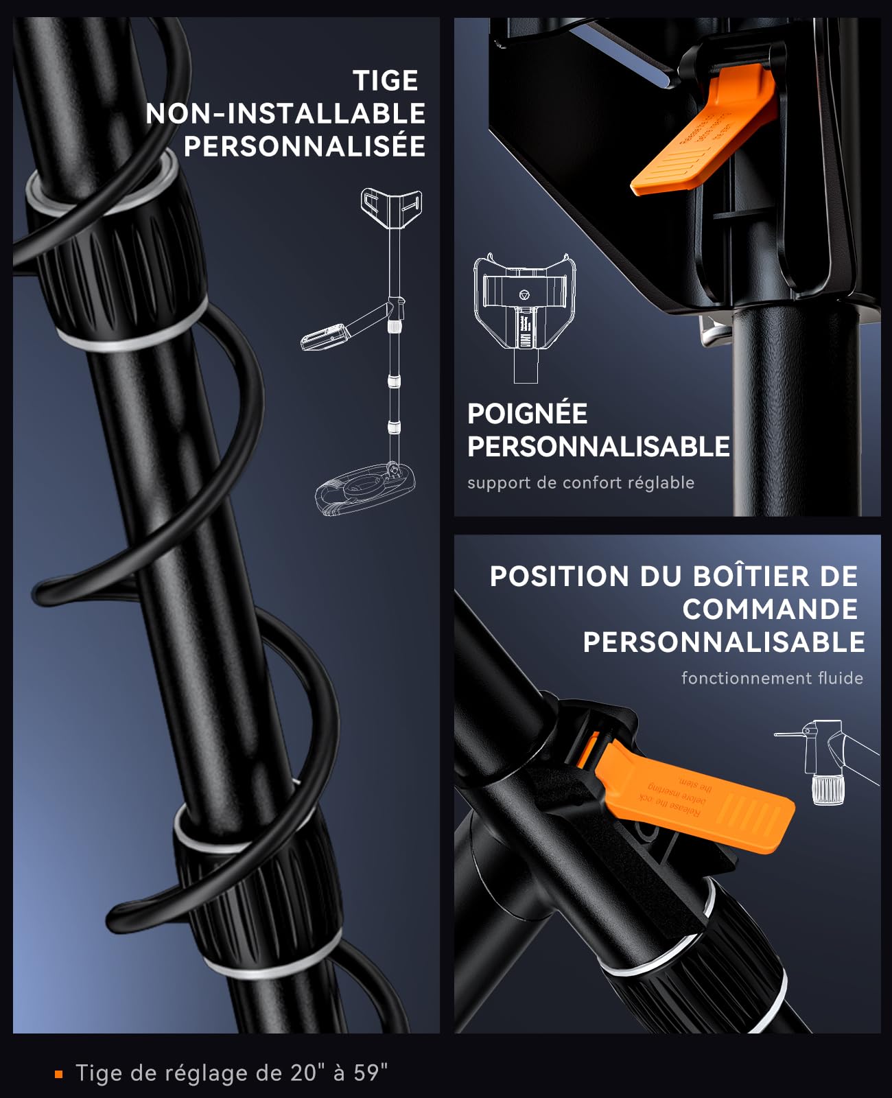 SUNPOW Détecteur de Métaux Professionnel pour Adultes - Haute Précision, Bobine Étanche De 30 Cm, Écran LCD Rétroéclairé 2X, Puce DSP Avancée, 5 Modes, Longueur Réglable
