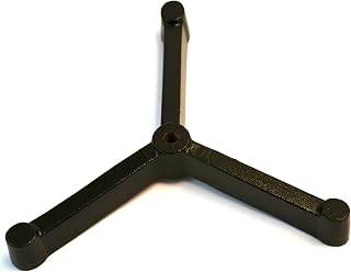 Eisco Labs Heavy Duty Cast Iron Triangular Retort Base 5.25" x 5.25" - Stable Lab Stand for Chemistry Experiments