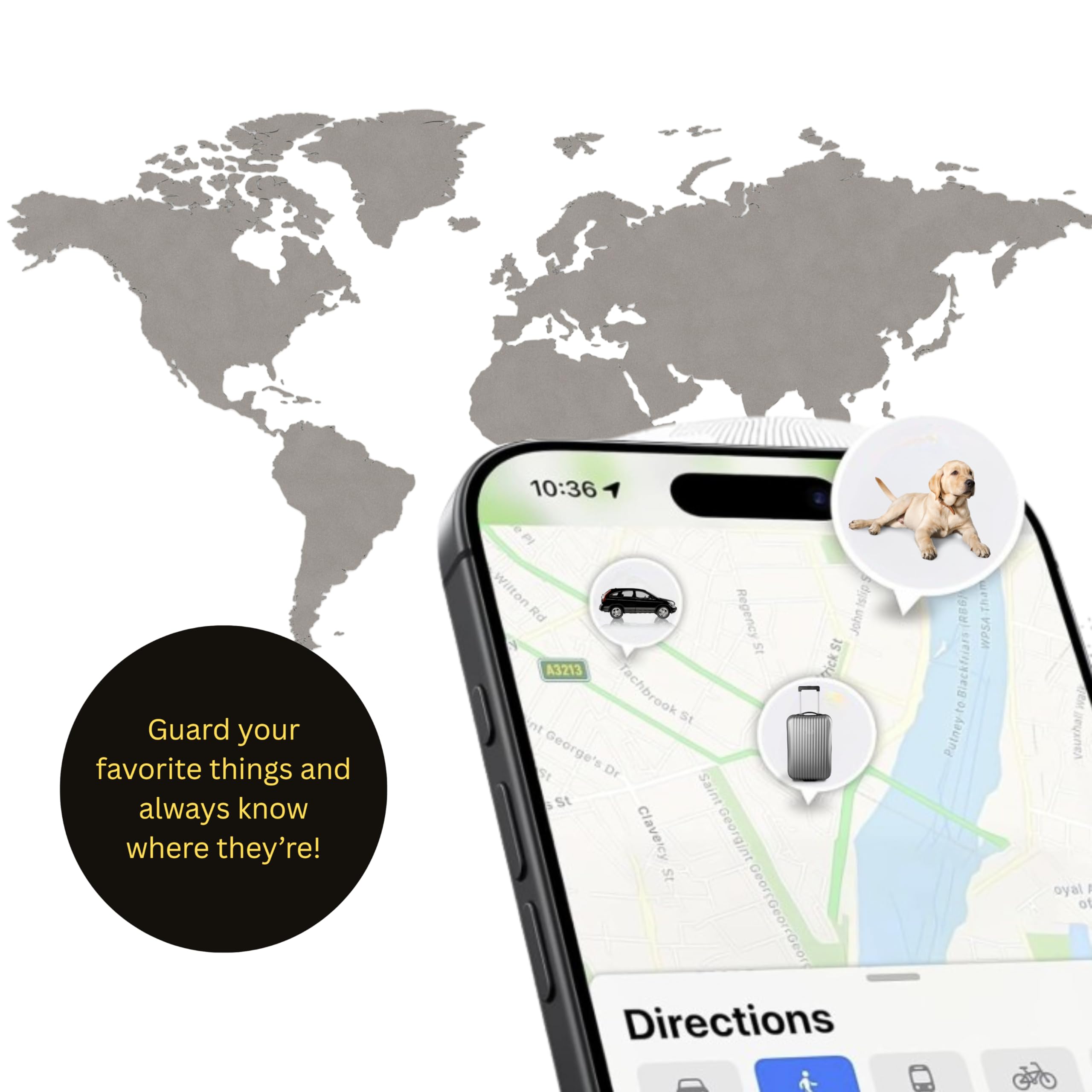 KeyTrack Pro Portachiavi con Smart Tracker, portachiavi da uomo funziona con Find My App, portachiavi per auto resistente, portachiavi con localizzatore GPS
