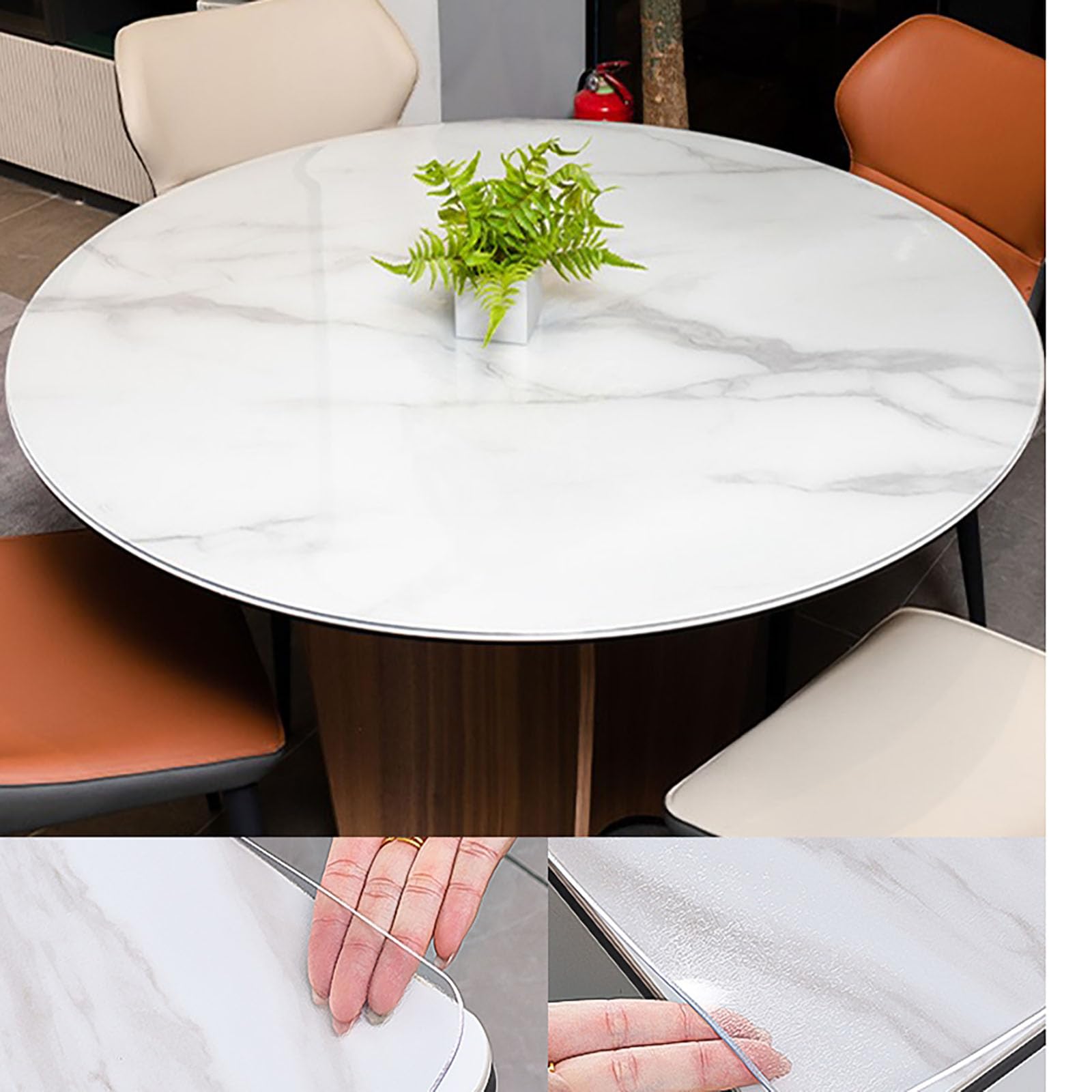 Transparant tafelkleed, glasheldere folie, 2 mm, hypotenuse afgeronde hoeken, pvc-tafelfolie, folie, hoge transparantie, geen vervorming, aanpasbaar, maat naar keuze, 70 x 120 cm