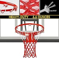 Vista 6 de Malla para aro de baloncesto profesional de alta calidad y resistente, repuesto para aro estándar, 12 argollas, no se enreda, resistente a todos