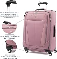 Vista 232 de Travelpro Maxlite 5 - Juego de 2 piezas de equipaje de mano de tela, expandibles con 4 ruedas giratorias, bolso blando para debajo del asiento, Negro