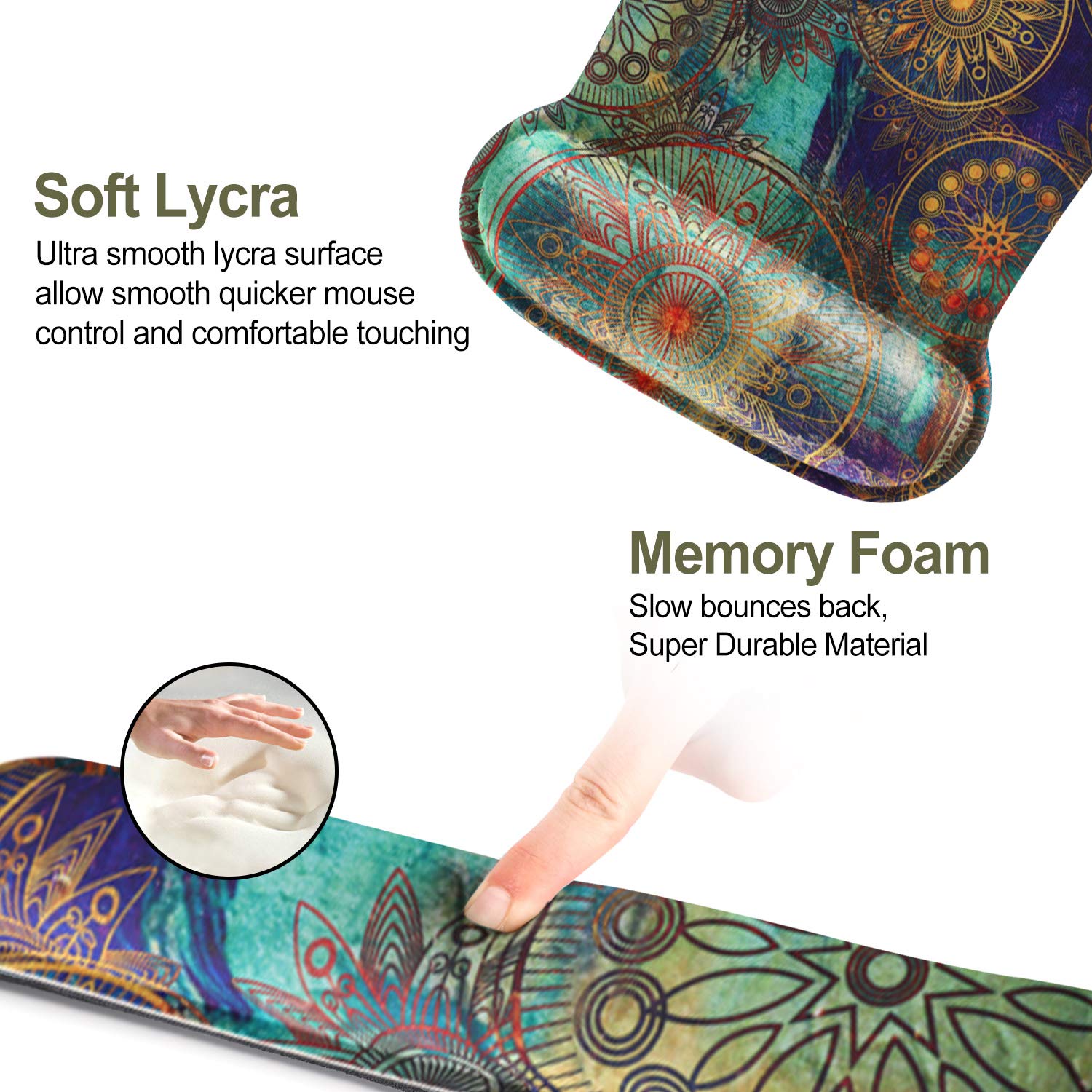 Ergonomic Keyboard Wrist Rest & Mouse Pad - Pain Relief -3