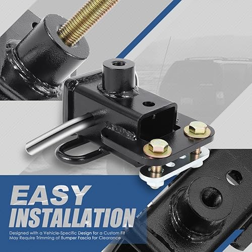 Miniatura 4 de Auto Dynasty Receptor y pasador de remolque de parachoques trasero de 2 pulgadas de clase 3 de fábrica, compatible con Ram 1500 2019-2023,