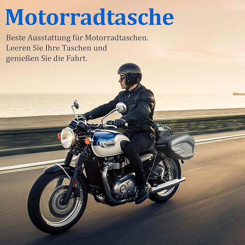 Abhpjuy Motorkerékpár Hátsó Nyereg Táska Vízálló Univerzális Sisak Tárolóval