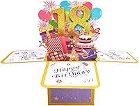 Vista 1 de Tarjeta de cumpleaños número 18 – Tarjeta de cumpleaños encantadora para niñas que cumplen 18 años – Ideal para hijas, nietas y sobrinas