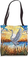 Whooping Crane Lover Mosaic Style Tote Bag