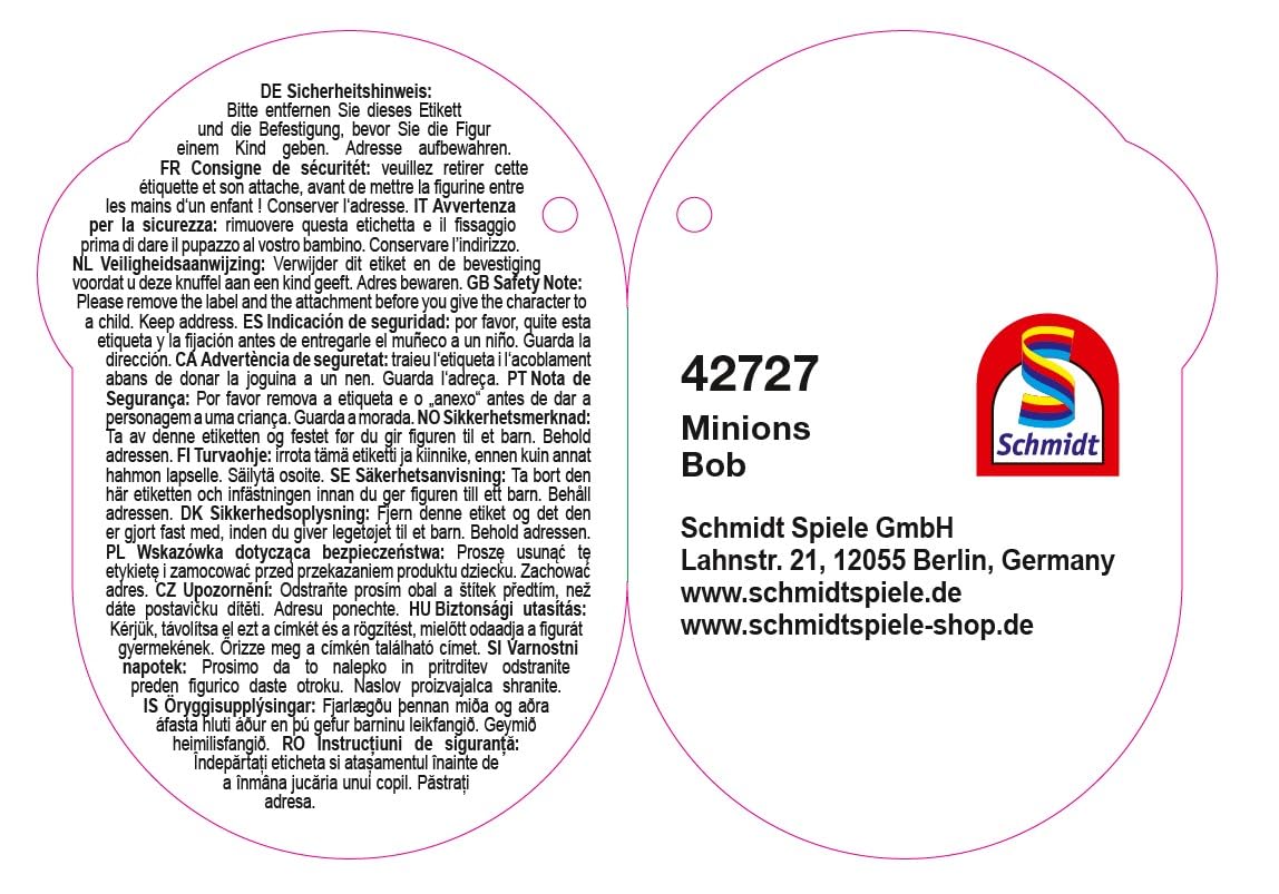 Schmidt Spiele Minionki Pluszak, Wielokolorowy, 24 cm