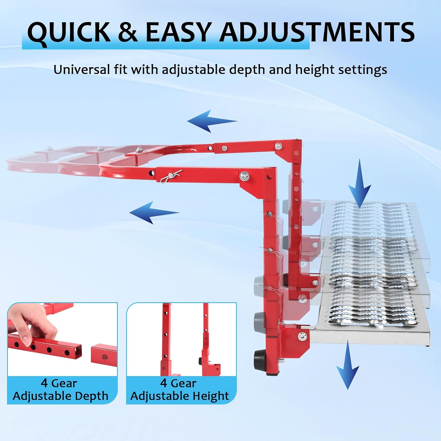 Tire Step for Truck SUV RV,Heavy Duty Folding Tire Step,Non-Slip Wheel Step for Truck SUV RV, Adjustable Tire Mounted Step for Roof Access, Car Washing, Loading Gear & Temporary Vehicle Maintenance