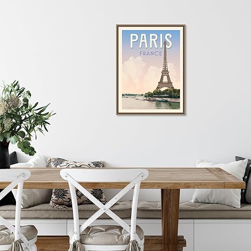 Miniatura 6 de Amanti Art Framed Canvas Wall Art 24x18 Retro Style Travel Poster III by Victoria Barnes, Framed Wall Art Canvas, Cityscapes Artwork, Traditional