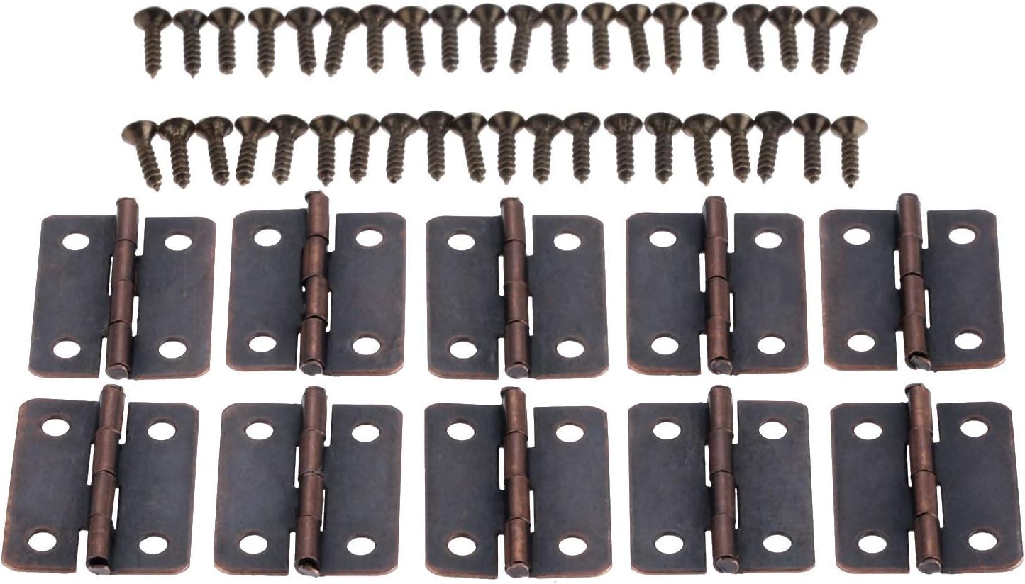 Hinge hinge 10Pcs Antique Furniture Hinges 4 Hole Jewelry Boxes Ornamental Hinge