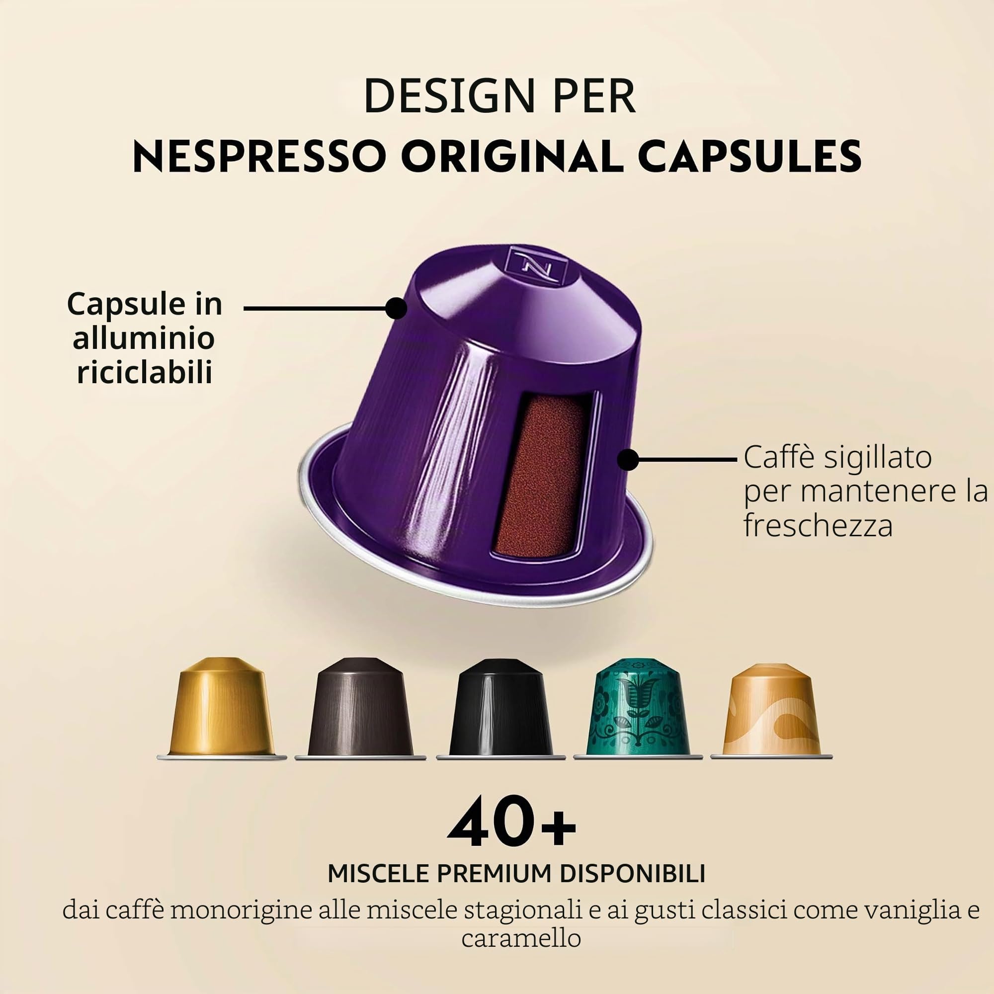 NESPRESSO CAPSULE - 50 RISTRETTO DECAFFEINATO CAPSULE