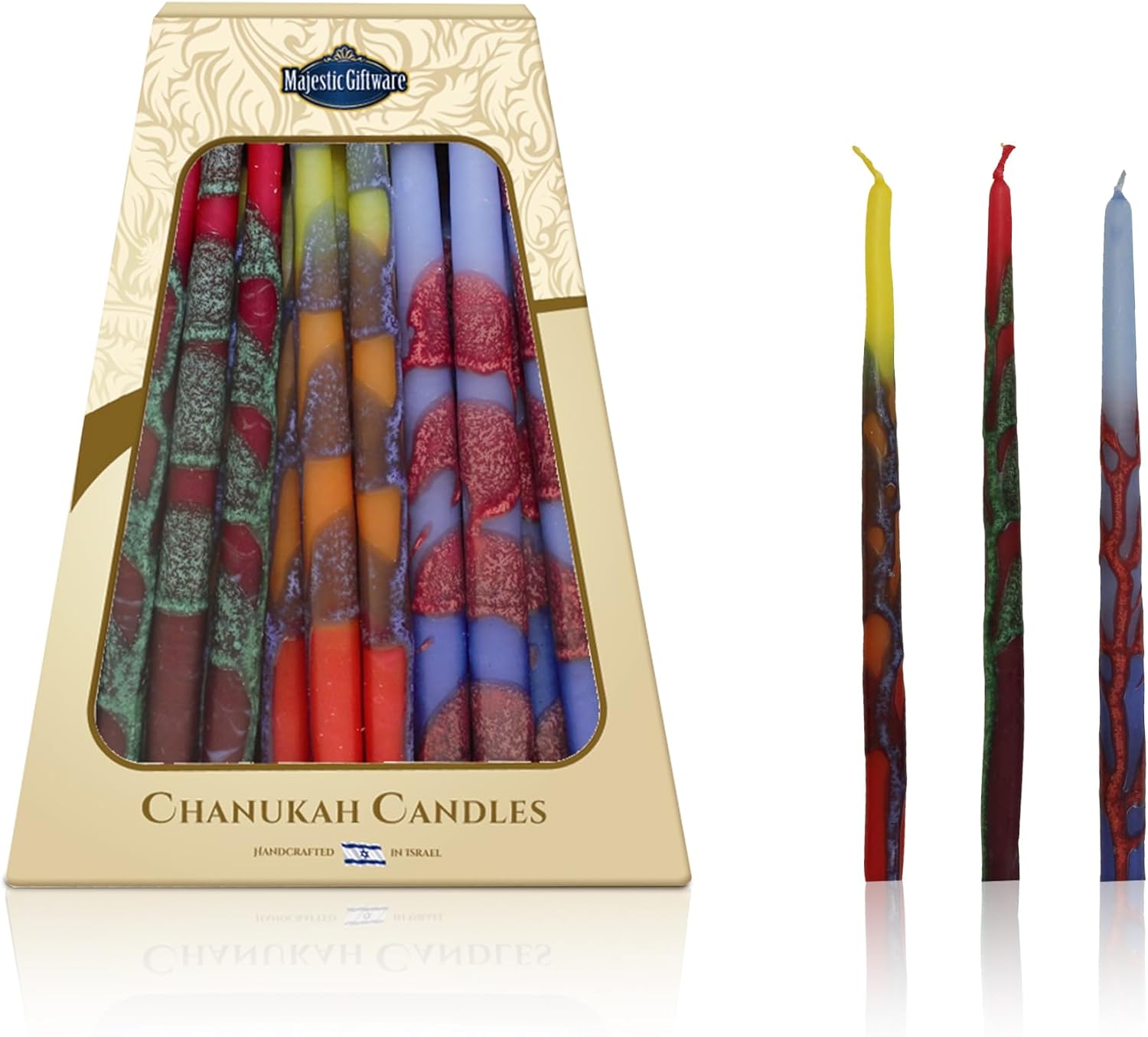 Majestic Giftware Multicolor Hanukkah Candles CP20 45