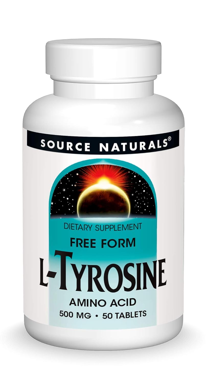 Source Naturals L-Tyrosine -Free Form Amino Acid Supplement - 50 Tablets