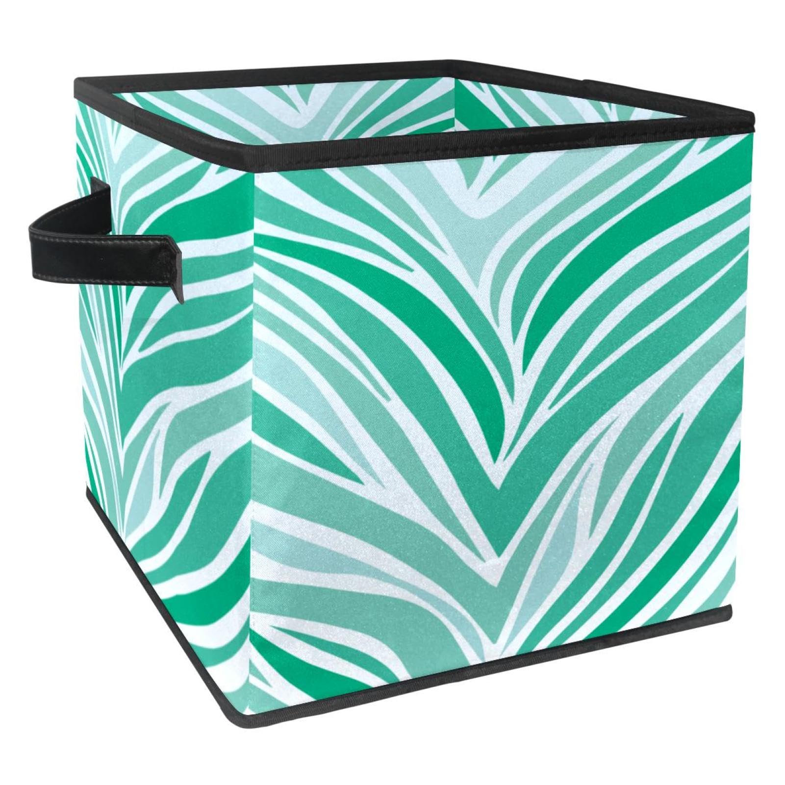 Boîte de rangement pliable léopard avec poignées solides