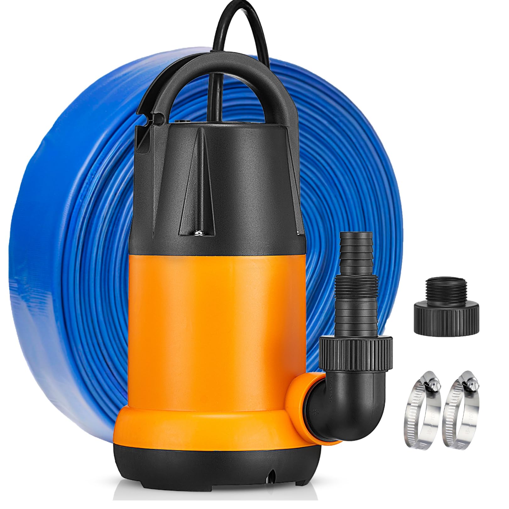 Submersible Water Pump With Hose Kit, Sump Pump, Utility Pump with  25-Foot Power Cord, 4000GPH, Portable Water Pump for Swimming Pools, Garden