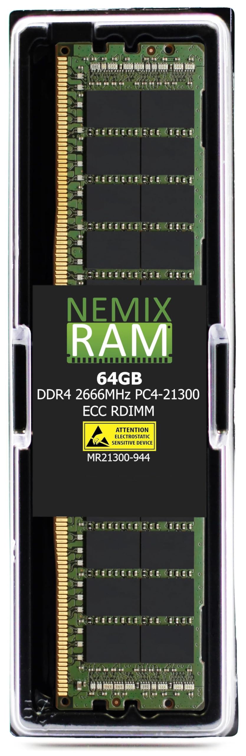 NEMIX RAM 64GB (1X64GB) DDR4 2666MHZ PC4-21300 4Rx4 1.2V CL19 288-PIN ECC RDIMM Registered Server Memory