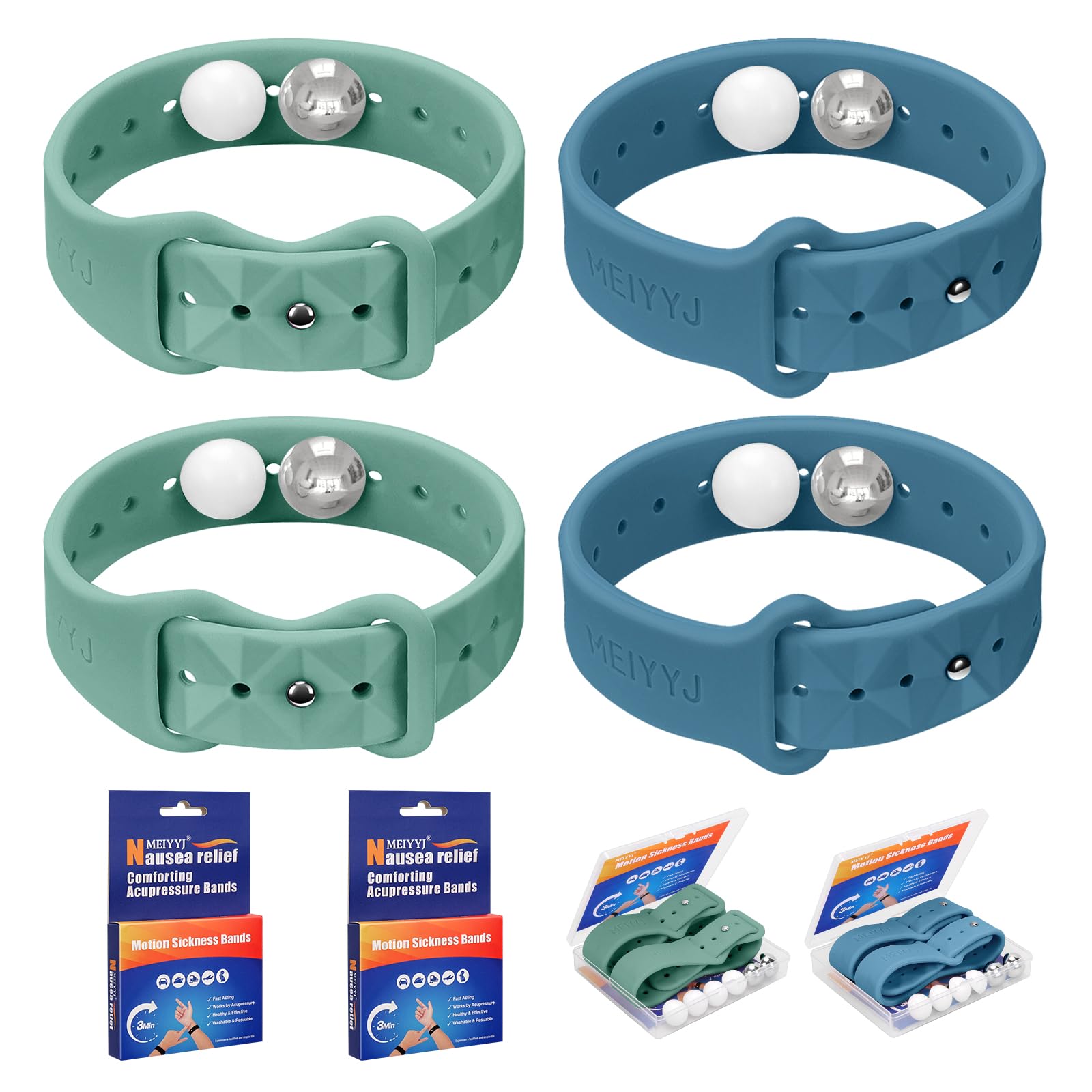 Motion Sickness Bracelets Acupressure Nausea Bands for Adult and Kids — Amazon image 26