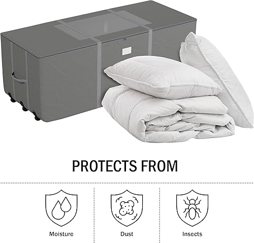 Miniatura 4 de Elf Stor - Bolsa de almacenamiento con ruedas para árbol de Navidad, bolsas de almacenamiento resistentes para árboles artificiales de 12 pies,