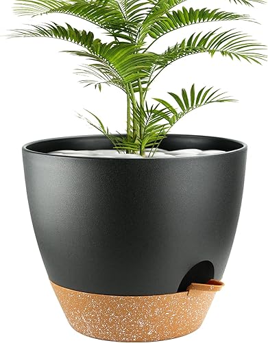 Miniatura 8 de Dorcy Macetero de riego automático de 12 pulgadas, macetas grandes con depósito extraíble profundo y agujeros de drenaje de malla múltiple, macetas