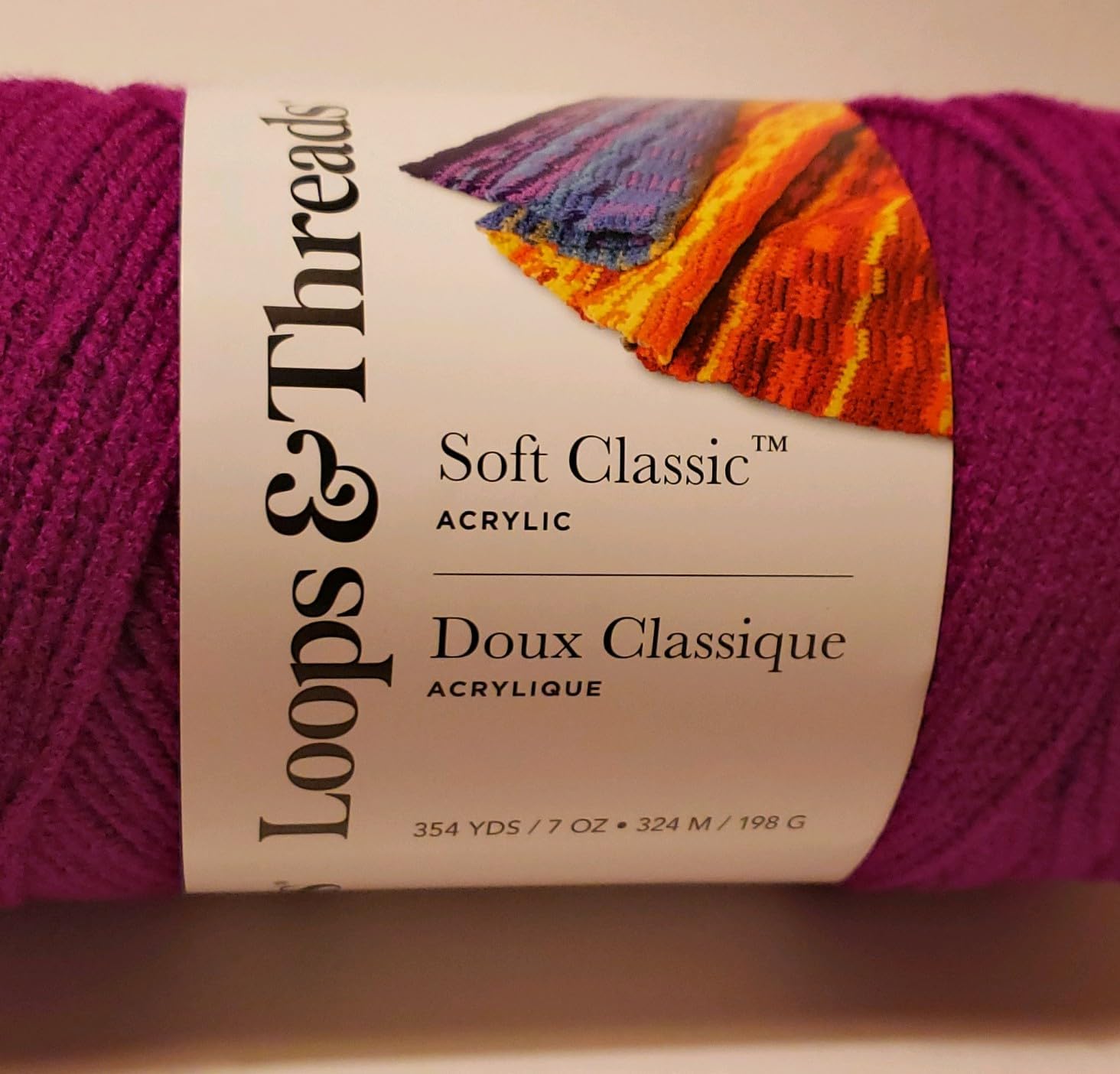 Soft Classic Yarn by Loops & Threads - 354 Yards - Raspberry