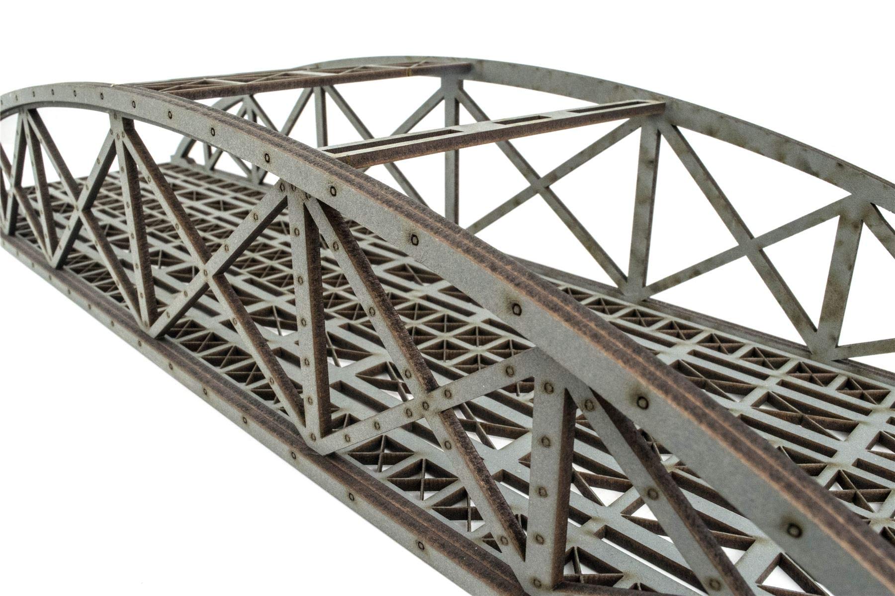 War World Scenics - Pont en Arc de Bowstring Gris à Double Voie de 560mm très détaillé - Modélisme ferroviaire OO/Ho, Maquettes