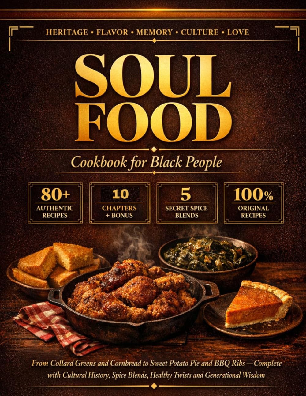 soul food cookbooks for black people: The Complete Guide to Authentic African-American Soul Food Cooking — 80+ Classic Recipes for Fried Chicken, ... and More, with Cultural History and Secret