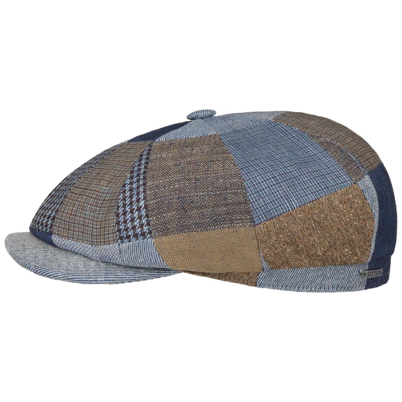 Stetson Laughlin Gorra Newsboy Patchwork de Cuadros Multicolor Hombre Mujer Primavera Verano