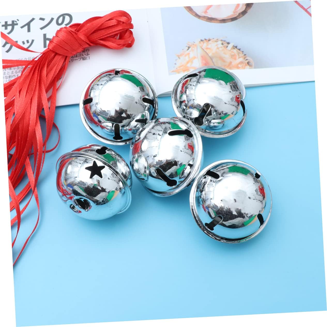 IMIKEYA 21pcs Jingle Bells Decor Set Christmas Party Ornaments Home Décor Products Bell DIY Accessory