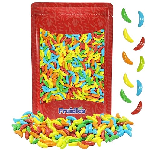 Bananarama Banana Candy Runts, golosinas duras, certificado Kosher, bolsa de fiesta de tamaño familiar (Multicolor Banana Runts, 1 libra)