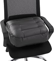 6 Inch Extra Thick Seat Cushion for Office Chair & Car - Waterproof Memory Foam Booster Seat, Ergonomic 18x16x6 Black