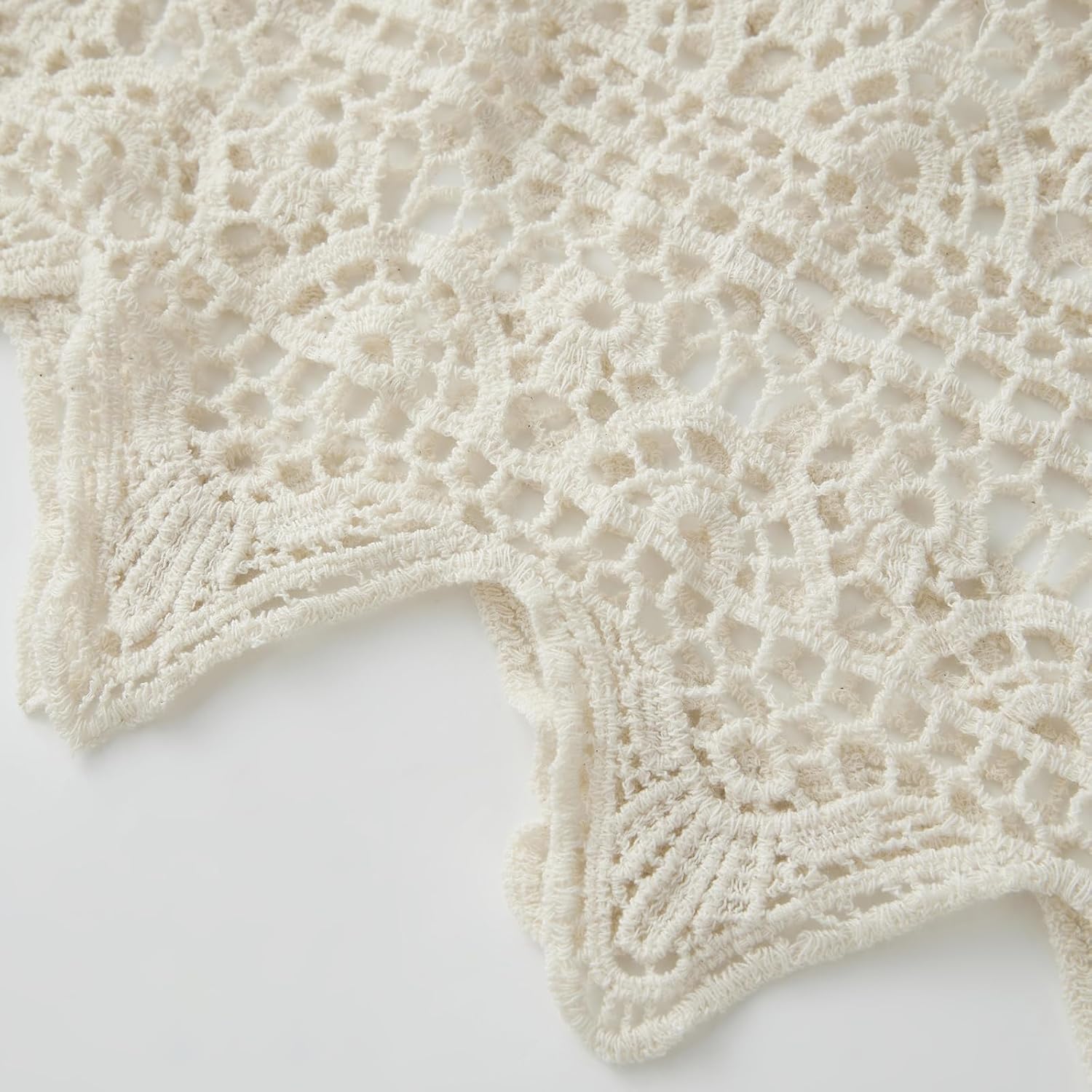 Womens Boho Crochet Long Skirt Flowy a Line Elastic High Waist Knit Eyelet Beach Maxi Skirt for Summer - Image 7