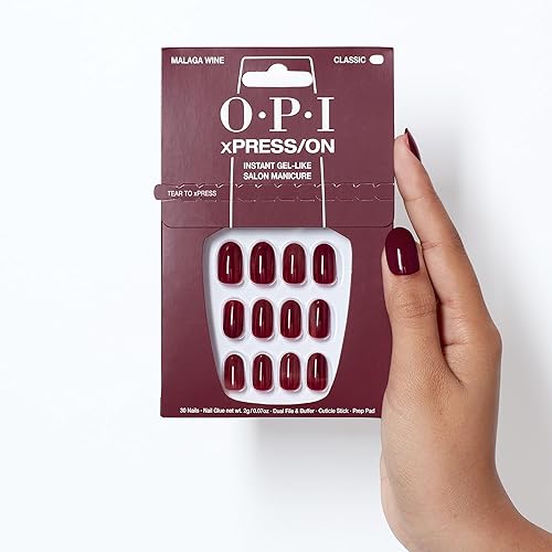 Miniatura 7 de OPI xPRESSON - Uñas a presión, hasta 14 días de uso, manicura de salón tipo gel, veganas, embalaje sostenible, con pegamento para uñas, uñas rojas