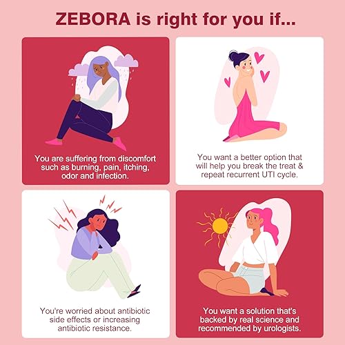 Miniatura 7 de ZEBORA Salud del tracto urinario y probióticos vaginales para mujeres con D manosa y arándano - 88 cápsulas
